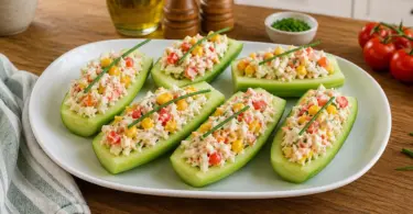 Concombres Farcis au Thon et Surimi, Crabe ou Maïs : Recette Fraîche et Légère