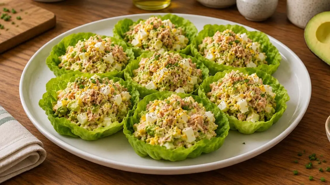 Coupelles de Laitue à l’Avocat, Thon et Œufs Durs : Recette Fraîche et Légère