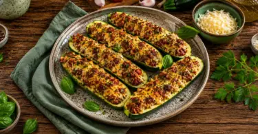Courgettes Farcies au Chorizo et à la Mozzarella : Recette Facile et Gourmande au Four