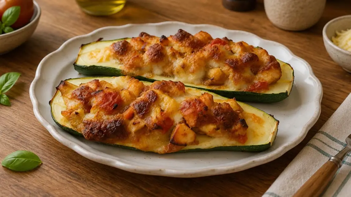 Courgettes farcies au saumon et mozzarella : une recette légère et savoureuse