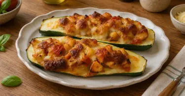 Courgettes farcies au saumon et mozzarella : une recette légère et savoureuse