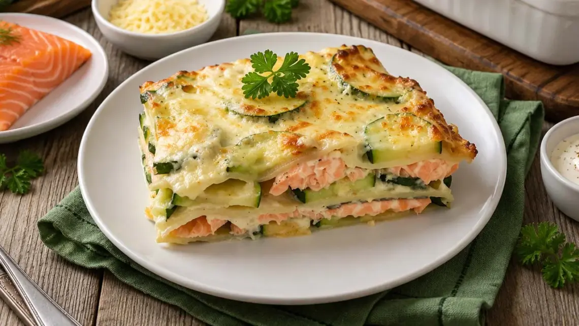 Lasagnes aux Courgettes et au Saumon : Recette Facile, Fondante et Légère au Four