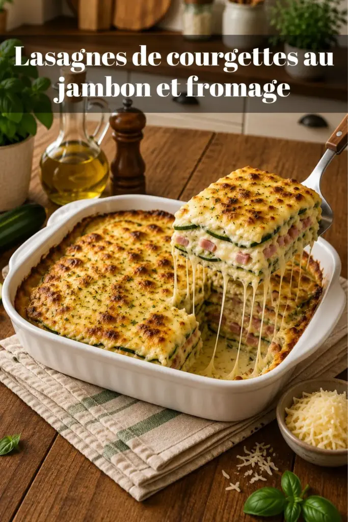Lasagnes de courgettes au jambon et fromage : un gratin gourmand et savoureux