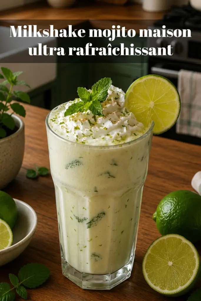 Milkshake mojito maison ultra rafraîchissant : recette facile et rapide en 5 minutes