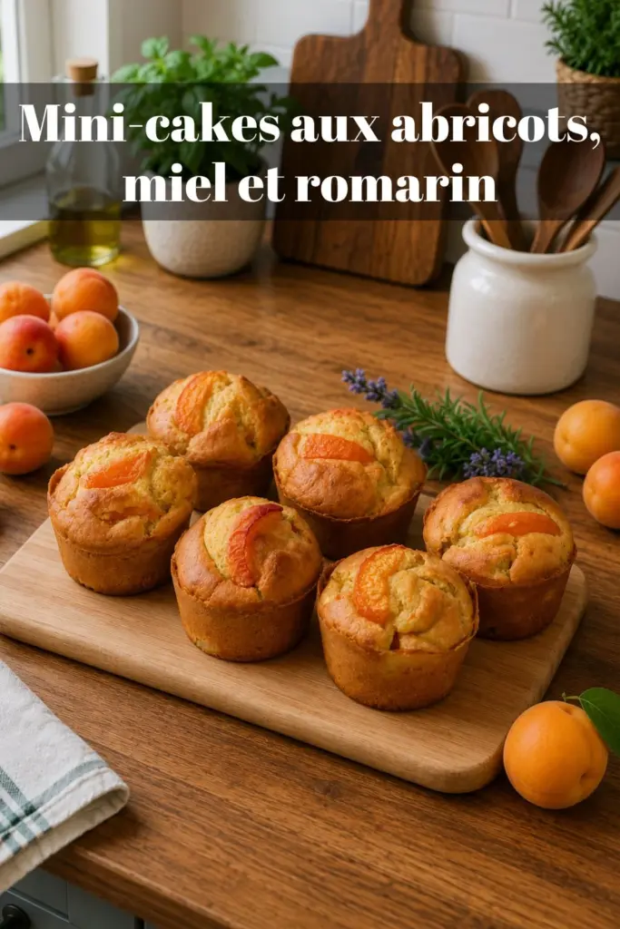 Mini-cakes aux abricots, miel et romarin