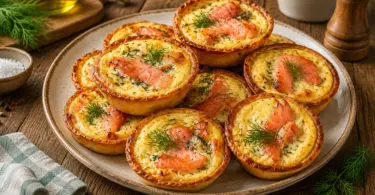 Mini-quiches au saumon fumé et à l’aneth : recette apéritive facile et raffinée