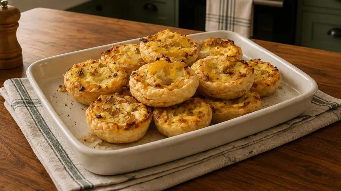 Mini tartelettes aux oignons : bouchées apéritives simples et savoureuses