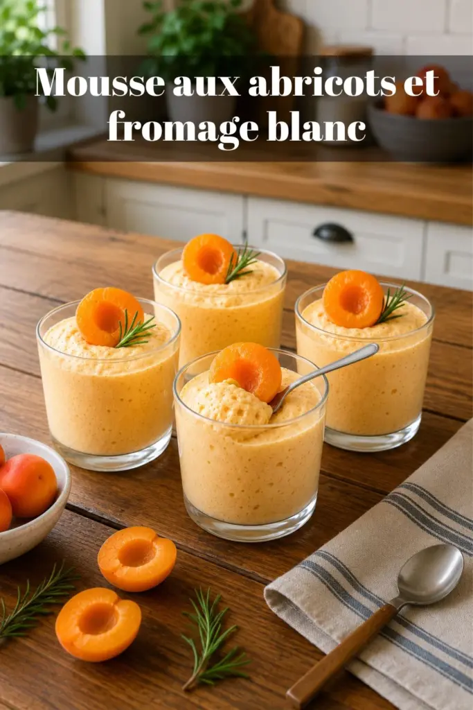 Mousse aux abricots et fromage blanc : un dessert frais et gourmand