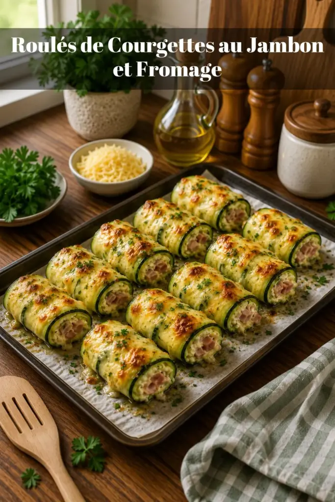 Roulés de Courgettes au Jambon et Fromage : une recette légère et gratinée