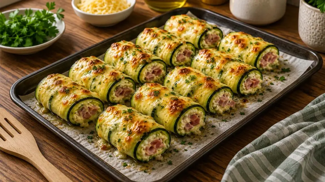 Roulés de Courgettes au Jambon et Fromage : une recette légère et gratinée