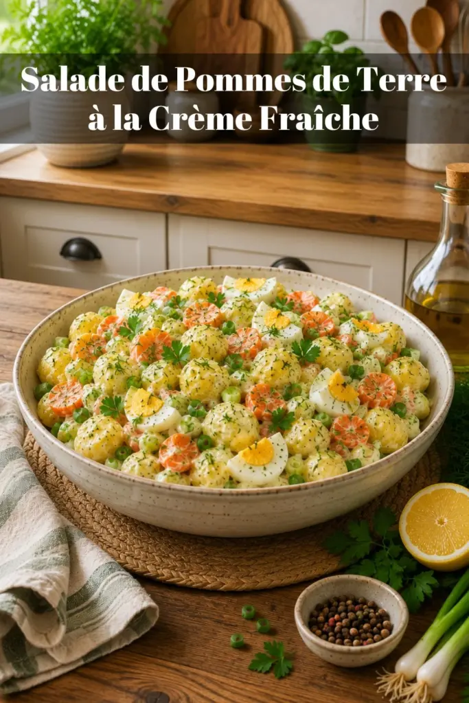 Salade de Pommes de Terre à la Crème Fraîche : Une Entrée Fraîche et Conviviale