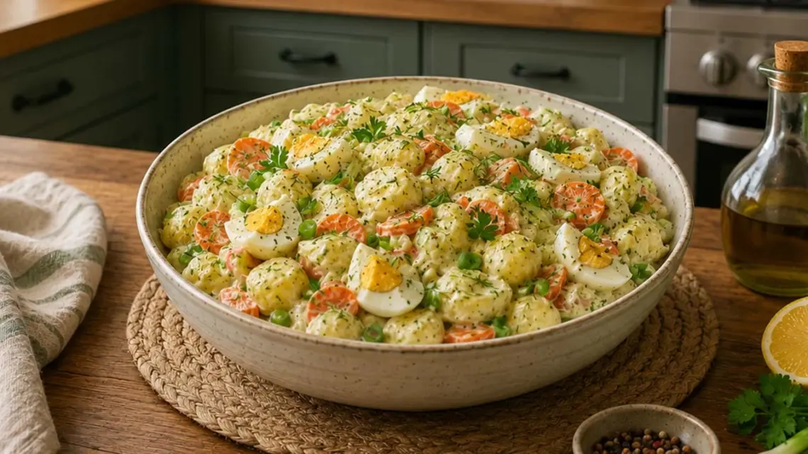 Salade de Pommes de Terre à la Crème Fraîche : Une Entrée Fraîche et Conviviale