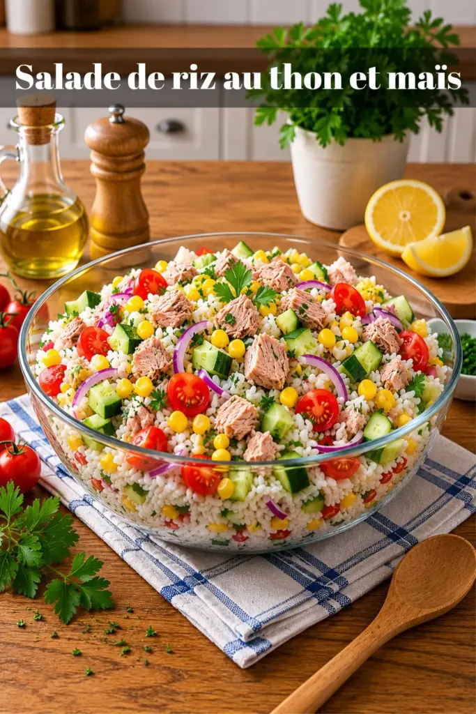Salade de riz au thon et maïs : une recette froide incontournable