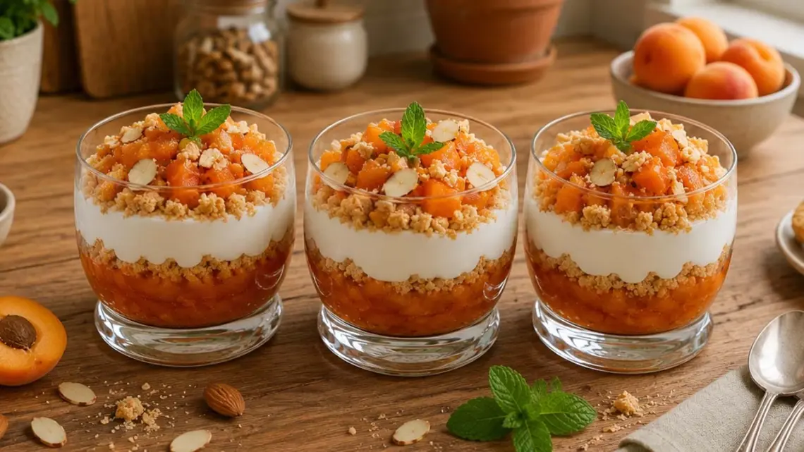Tartare d'abricots, amandes et sablés : la verrine fraîche et gourmande de l'été
