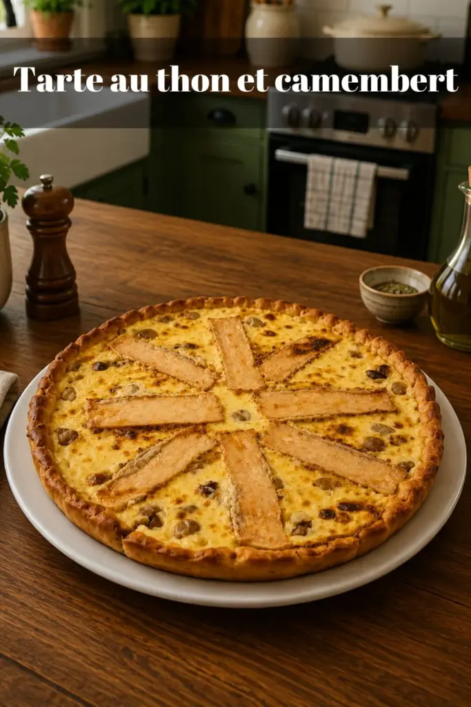 Tarte au thon et camembert : recette facile et savoureuse au four