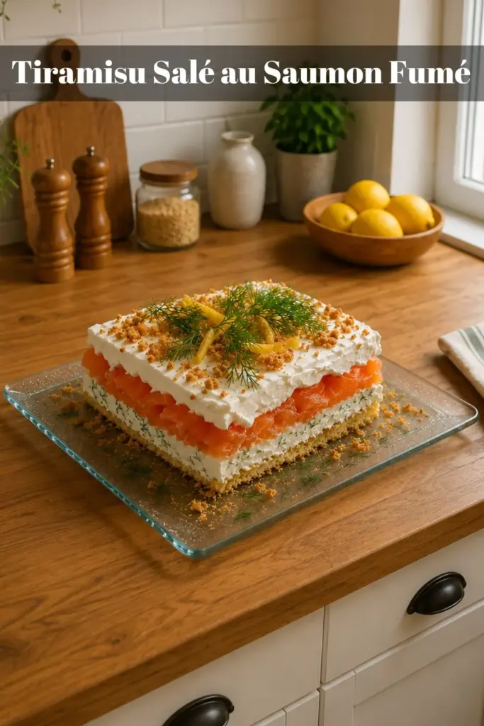 Tiramisu Salé au Saumon Fumé : une entrée fraîche et raffinée