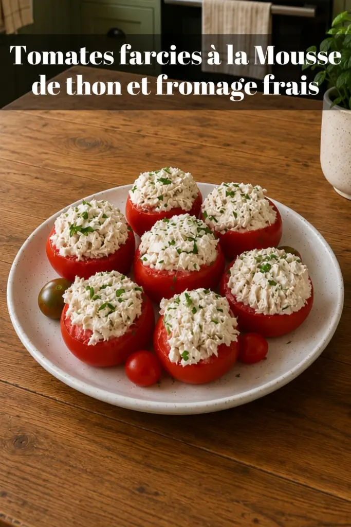 Tomates farcies à la Mousse de thon et fromage frais : entrée fraîche et légère