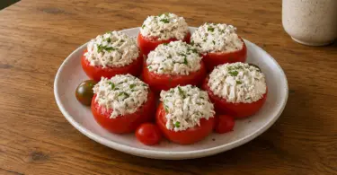 Tomates farcies à la Mousse de thon et fromage frais : entrée fraîche et légère