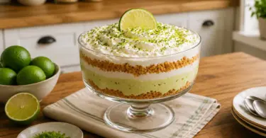 Trifle façon Key Lime Pie en verrine : dessert citron vert crémeux