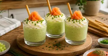 Verrines de Mousse de Concombre, Feta et Saumon Fumé : une entrée fraîche et élégante