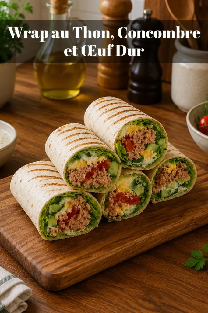 Wrap au Thon, Concombre et Œuf Dur : Recette Fraîche et Facile