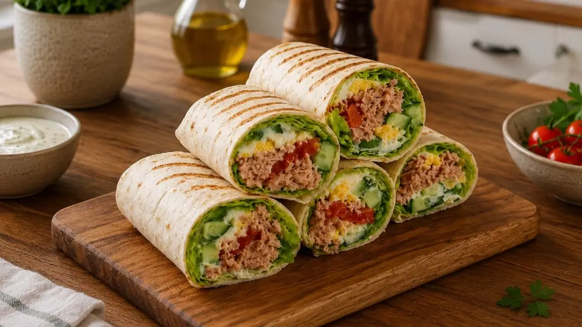 Wrap au Thon, Concombre et Œuf Dur : Recette Fraîche et Facile