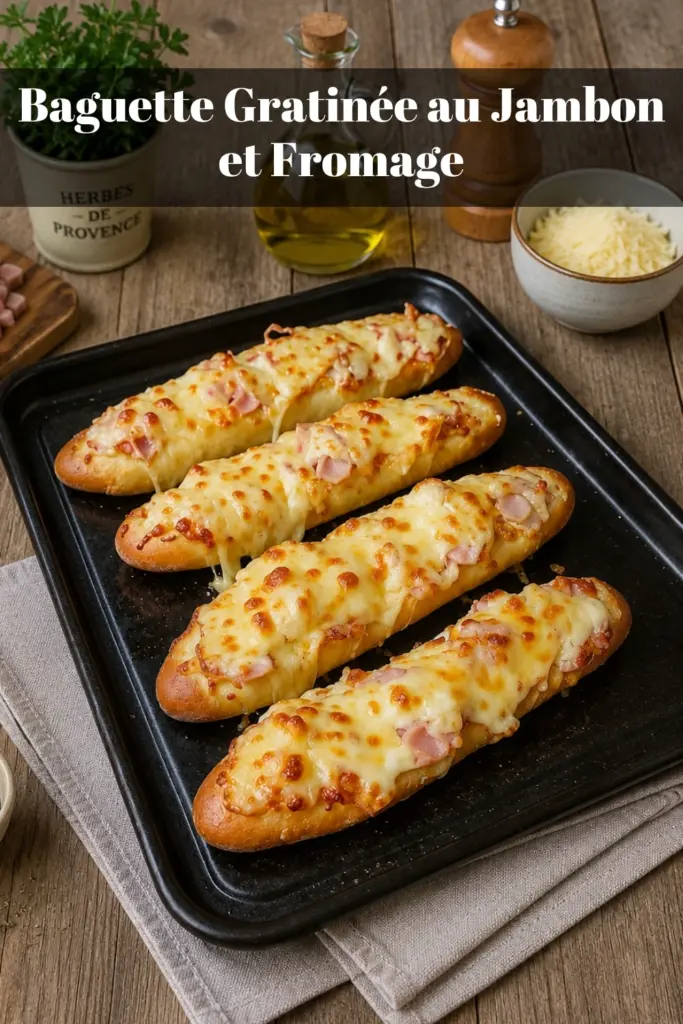 Baguette Gratinée au Jambon et Fromage : Recette Facile et Gourmande