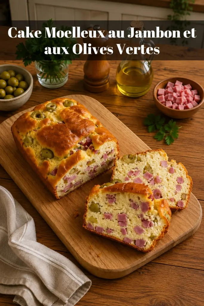 Cake Moelleux au Jambon et aux Olives Vertes : Idéal pour l'Apéritif