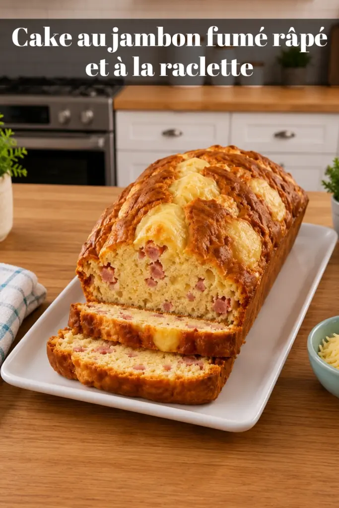 Cake au jambon fumé râpé et à la raclette – idéal pour apéro ou repas léger