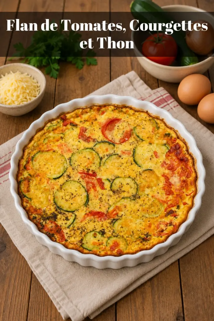 Flan de Tomates, Courgettes et Thon : Une Recette Légère et Savoureuse