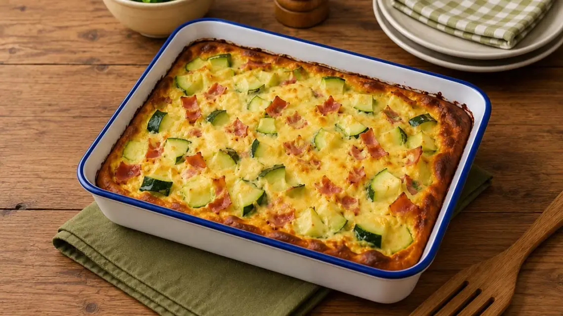 Flan de courgettes au jambon et gruyère : recette facile et légère