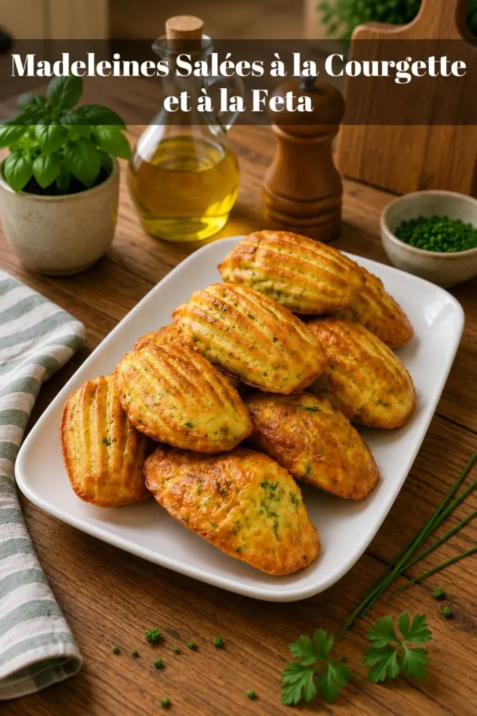 Madeleines Salées à la Courgette et à la Feta : Recette Moelleuse et Facile