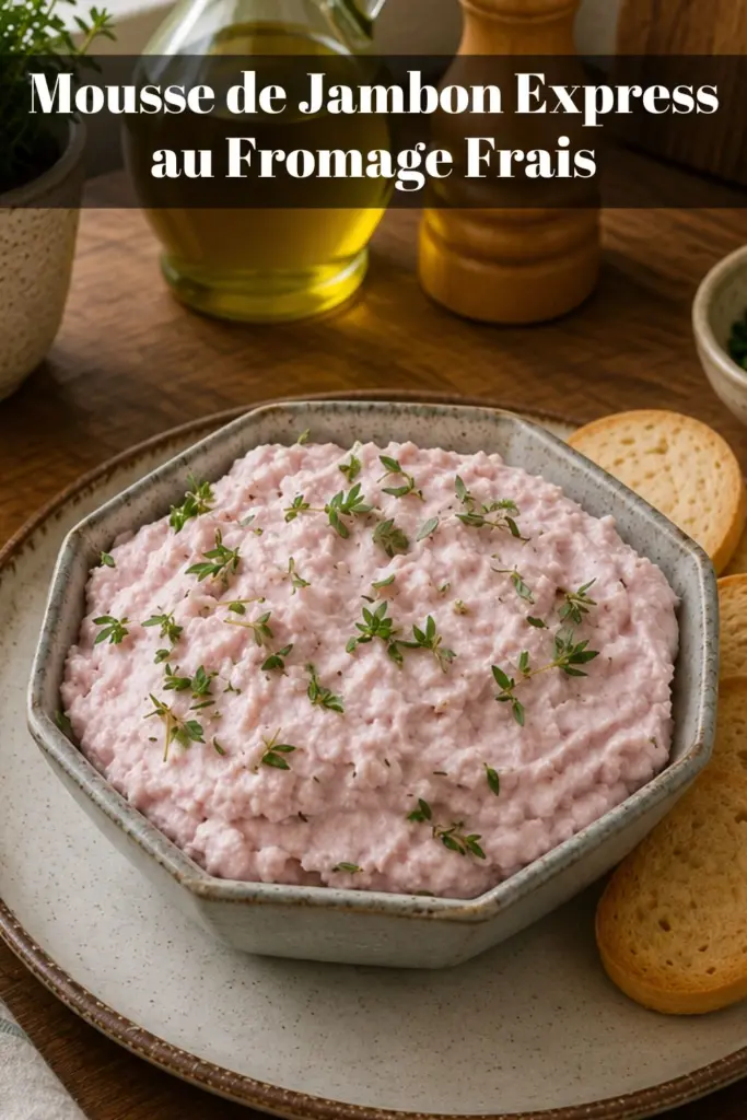 Mousse de Jambon Express au Fromage Frais : Recette Facile et Aérienne