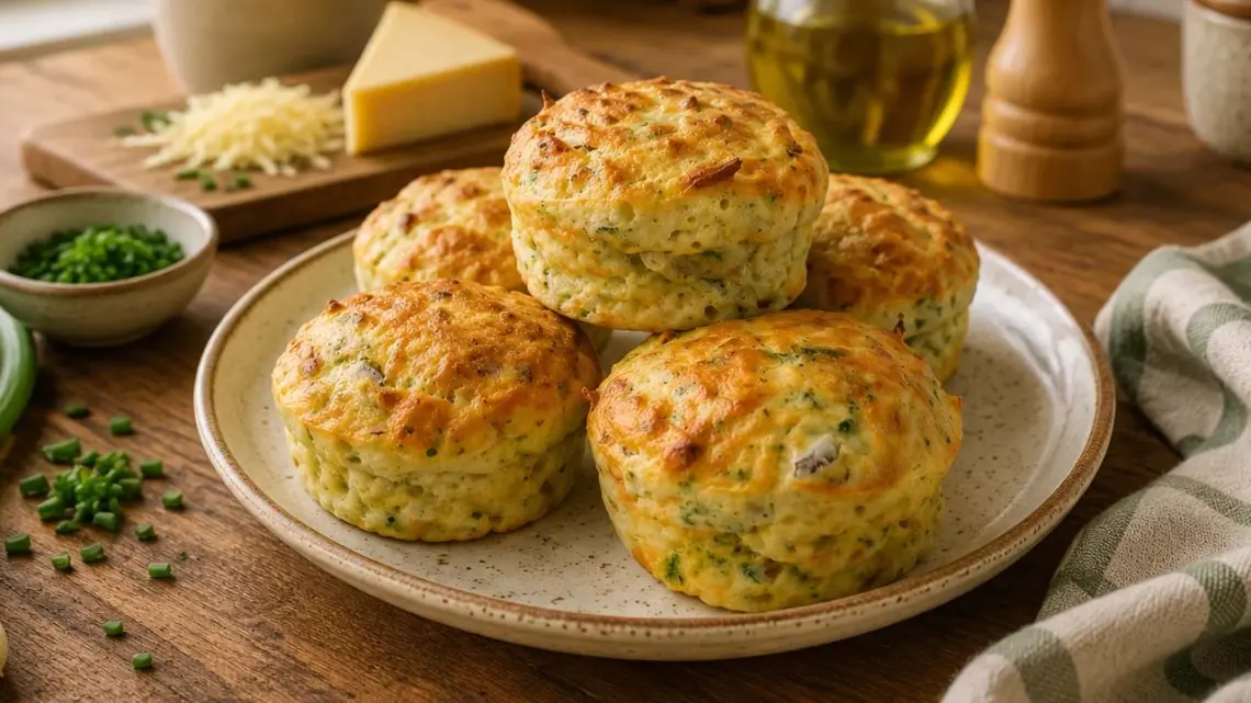 Muffins au thon et fromage et herbes fraîches : une recette facile, moelleuse et savoureuse