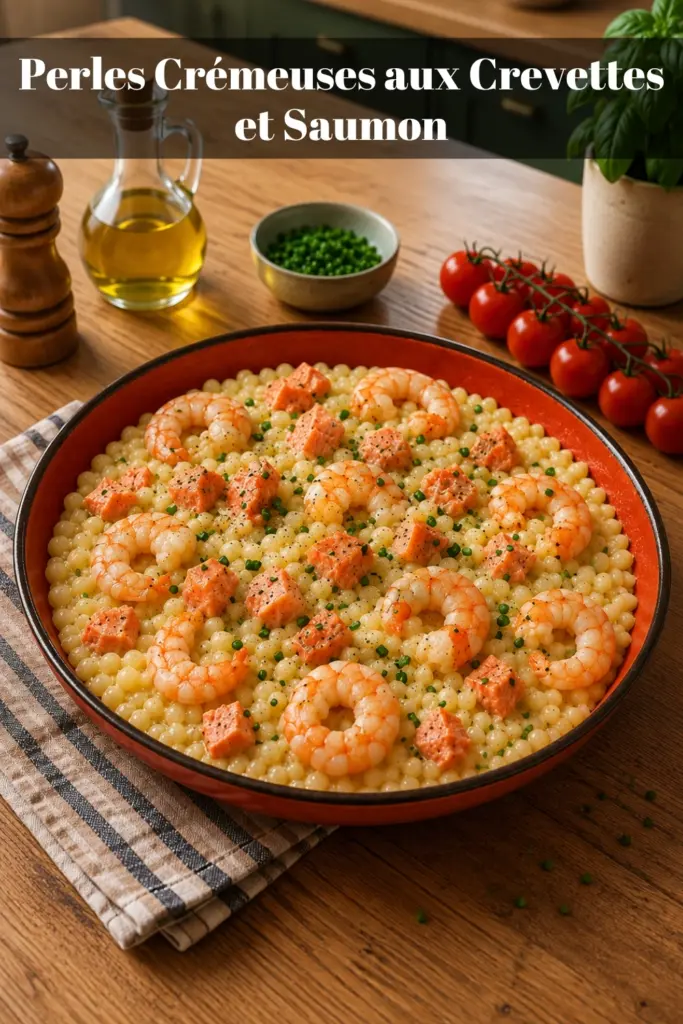 Perles Crémeuses aux Crevettes et Saumon : Recette Gourmande et Facile