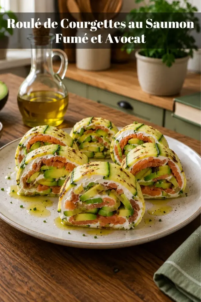 Roulé de Courgettes au Saumon Fumé et Avocat : Recette Fraîche et Facile