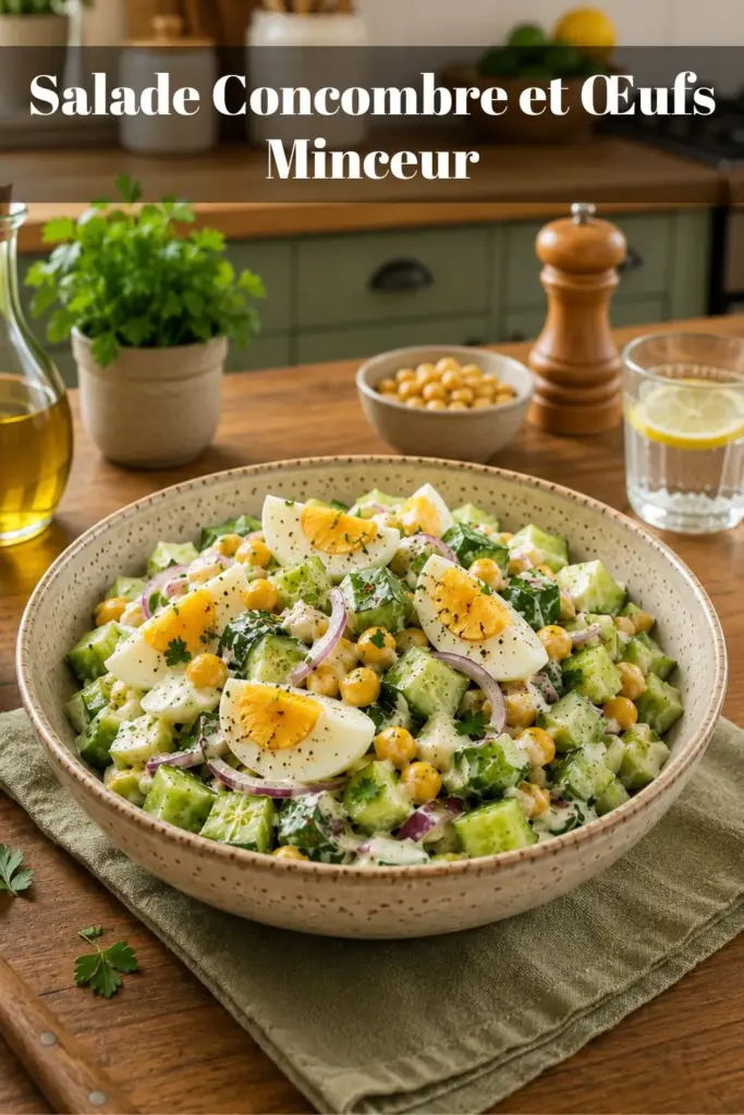 Salade Concombre et Œufs Minceur : Recette Fraîche, Saine et Rassasiante