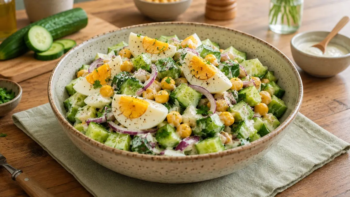 Salade Concombre et Œufs Minceur : Recette Fraîche, Saine et Rassasiante