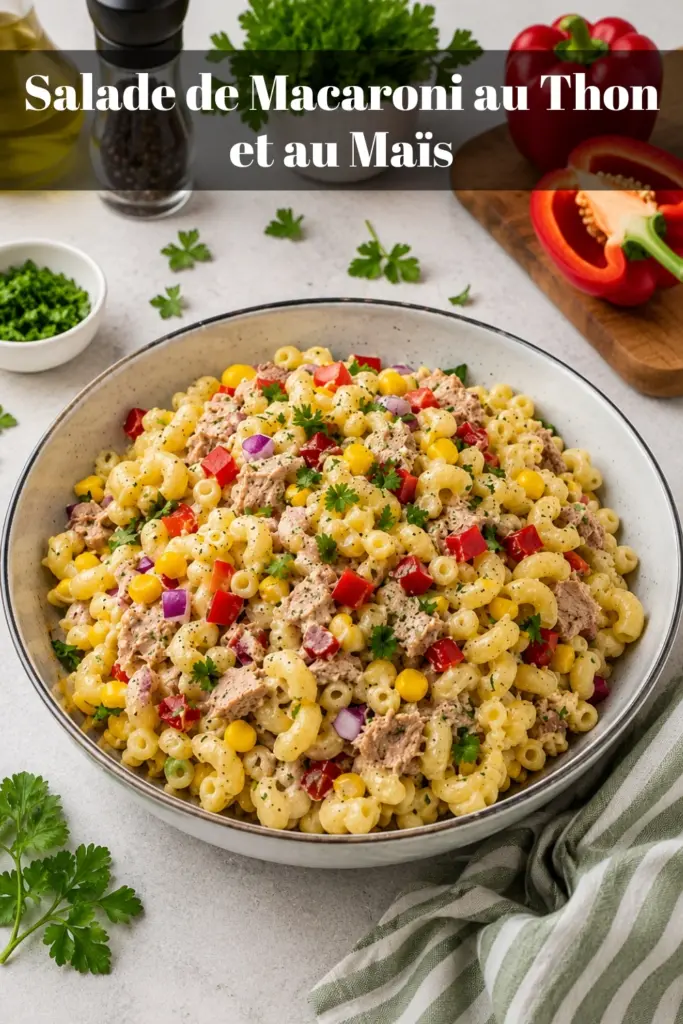Salade de Macaroni au Thon et au Maïs : la Recette Fraîche et Facile
