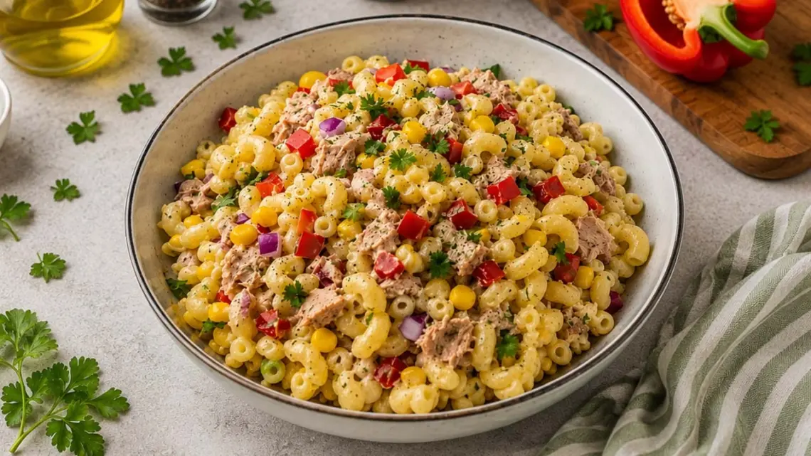 Salade de Macaroni au Thon et au Maïs : la Recette Fraîche et Facile