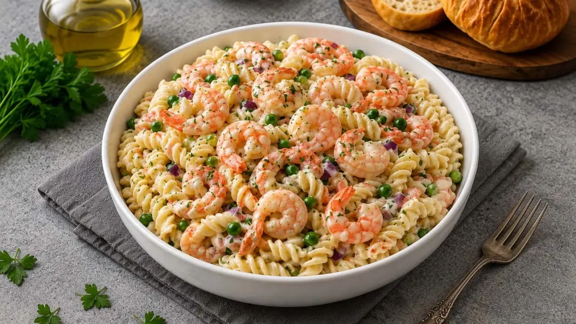 Salade de Pâtes Crémeuse aux Crevettes : Recette Facile et Gourmande