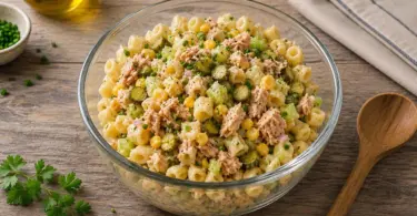 Salade de Pâtes au Thon, Maïs et Céleri : Recette Froide Facile et Gourmande
