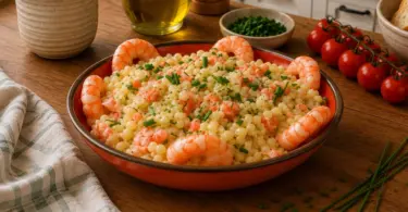 Salade de Perles aux Fruits de Mer : Saumon Fumé, Crevettes et Œufs de Truite