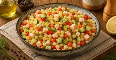 Salade de pâtes perles au surimi : la recette fraîche et facile