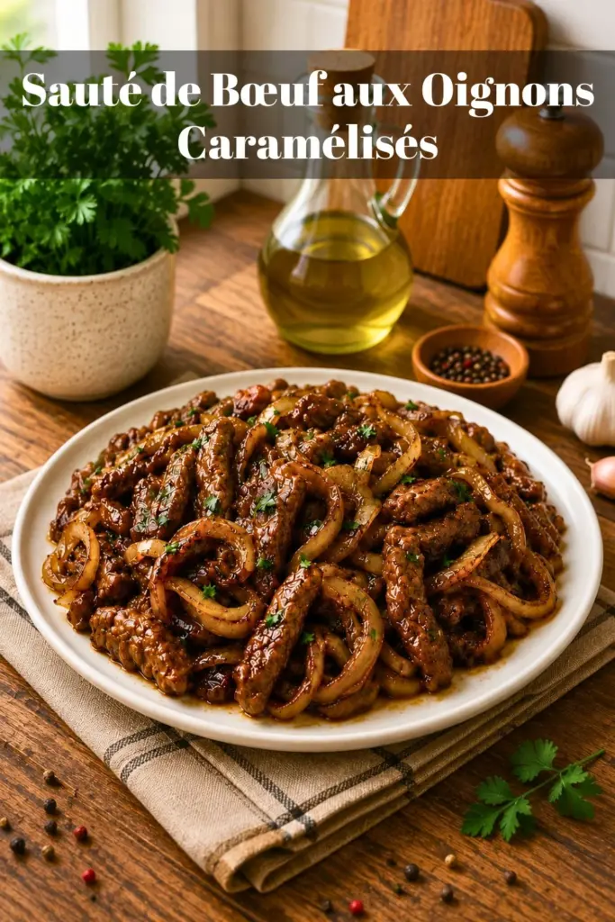Sauté de Bœuf aux Oignons Caramélisés : Recette Facile et Savoureuse