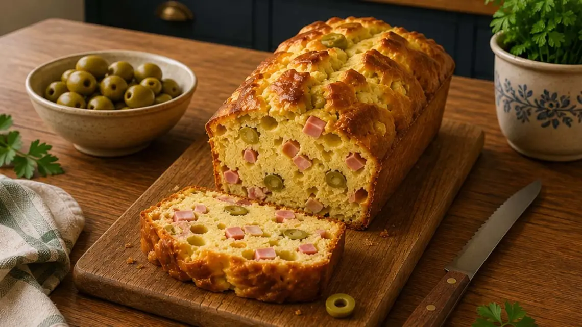 Cake au jambon et aux olives : la recette facile et moelleuse
