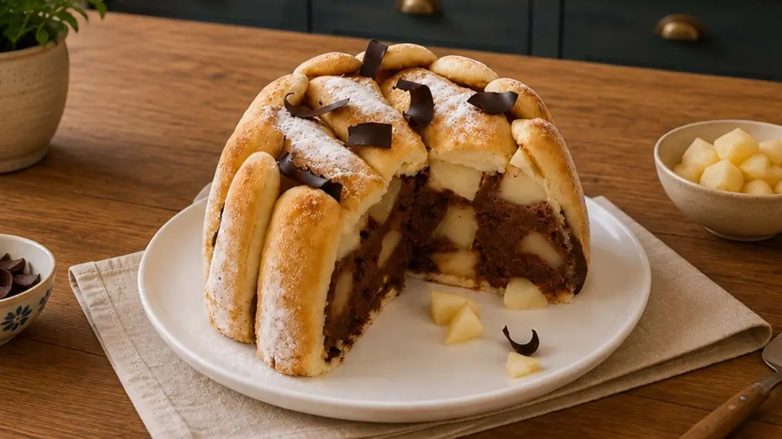 Charlotte chocolat poires facile : dessert fondant et ultra gourmand