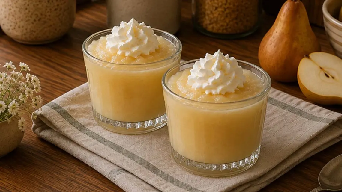 Crème de Poires Onctueuse à la Chantilly : Dessert Facile et Rapide