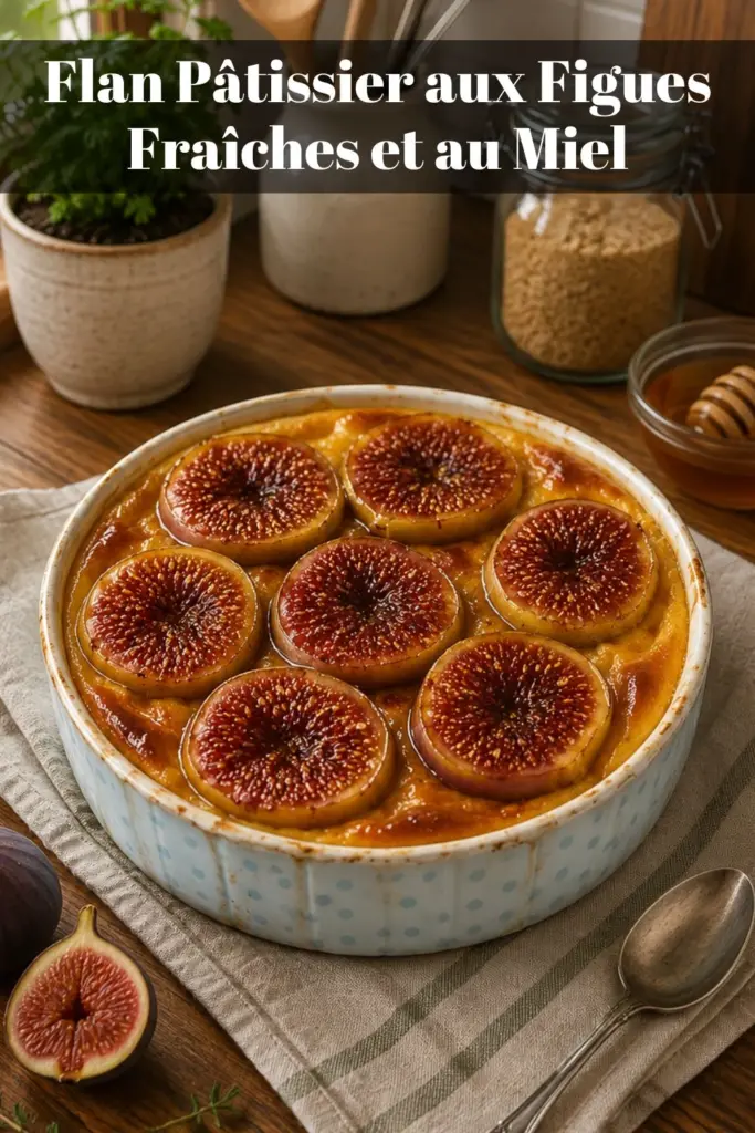 Flan Pâtissier aux Figues Fraîches et au Miel : Dessert Maison Gourmand