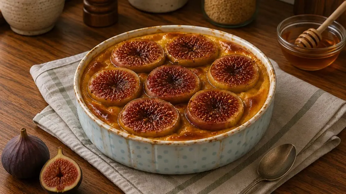 Flan Pâtissier aux Figues Fraîches et au Miel : Dessert Maison Gourmand